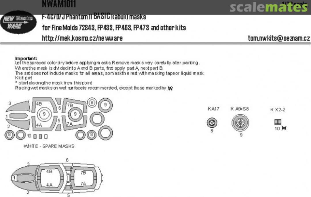 Boxart F-4C/D/J Phantom II BASIC kabuki masks NWAM1011 New Ware