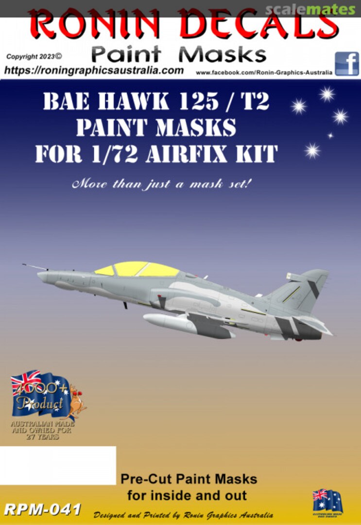 Boxart BAe Hawk T1/T2 Paint Masks RPM-041 Ronin Decals Boxart BAe Hawk T1/T2 Paint Masks RPM-041 Ronin Decals