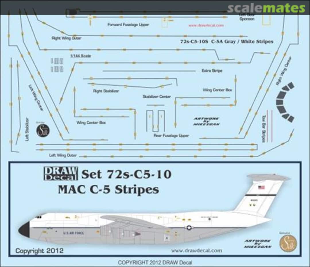 Boxart MAC C-5 Stripes 72s-C5-10s Draw Decal Boxart MAC C-5 Stripes 72s-C5-10s Draw Decal
