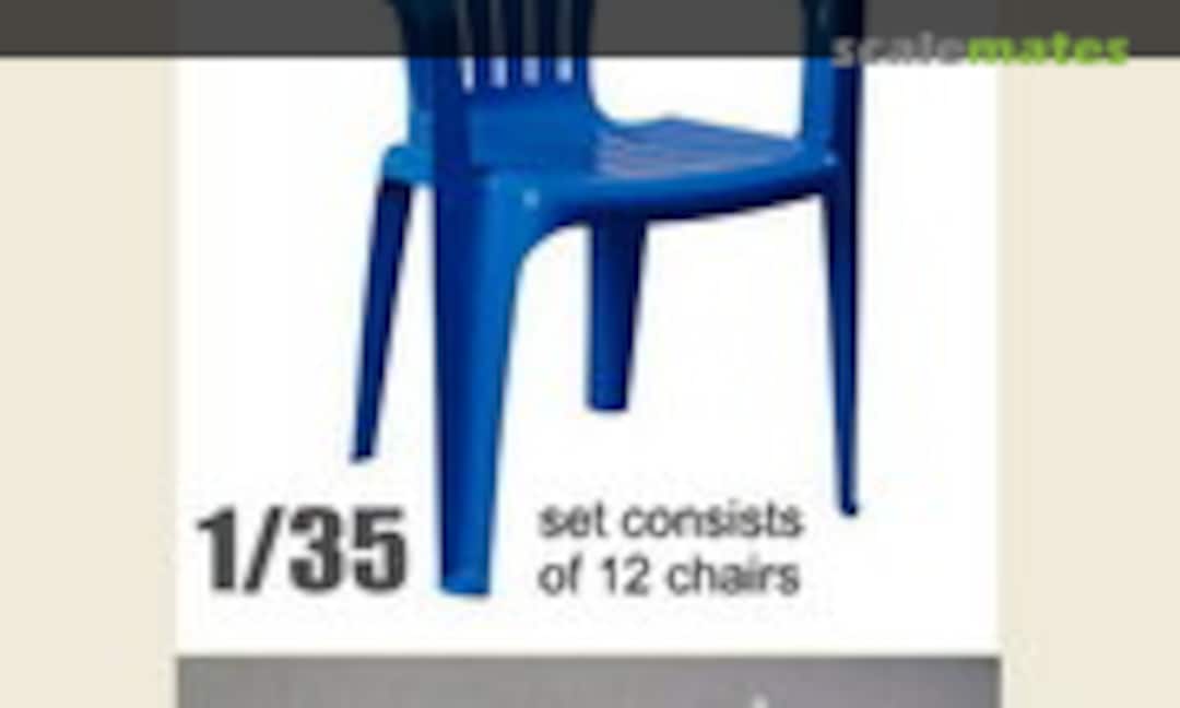 1:35 Plastic chairs (12 pcs.) - resin set (DANmodels DM35298) DM35298