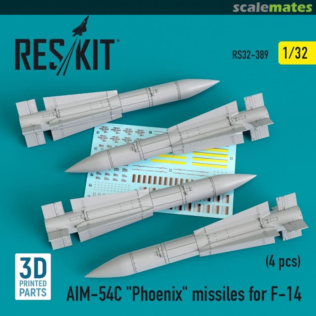 Boxart AIM-54C Phoenix - missiles for F-14 (4pcs) RS32-0389 ResKit Boxart AIM-54C Phoenix - missiles for F-14 (4pcs) RS32-0389 ResKit