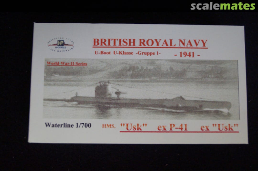 Boxart U-Boot U-Klasse - Gruppe 1- HMS "Usk" ex P-41 ex "Usk" WW II-WL-GB-076 HP-Models Boxart U-Boot U-Klasse - Gruppe 1- HMS "Usk" ex P-41 ex "Usk" WW II-WL-GB-076 HP-Models
