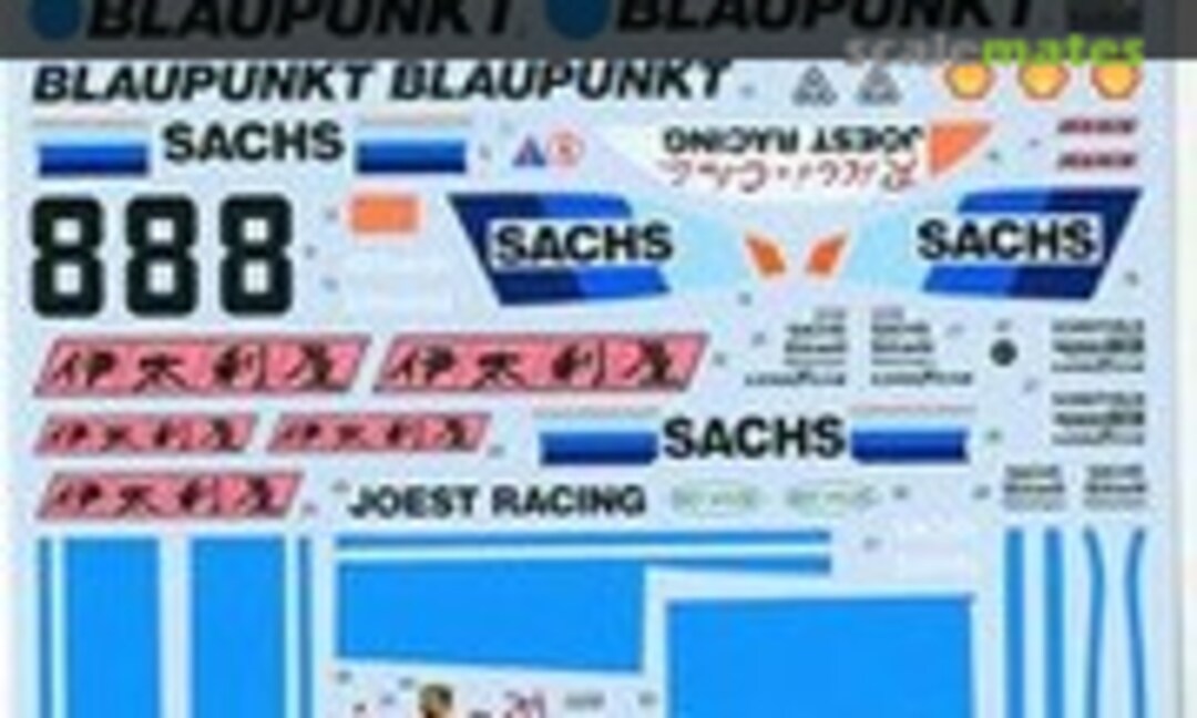 1:24 Blaupunkt 962C #8 1989 Decal Set (Shunko Models SHK-D320) SHK-D320