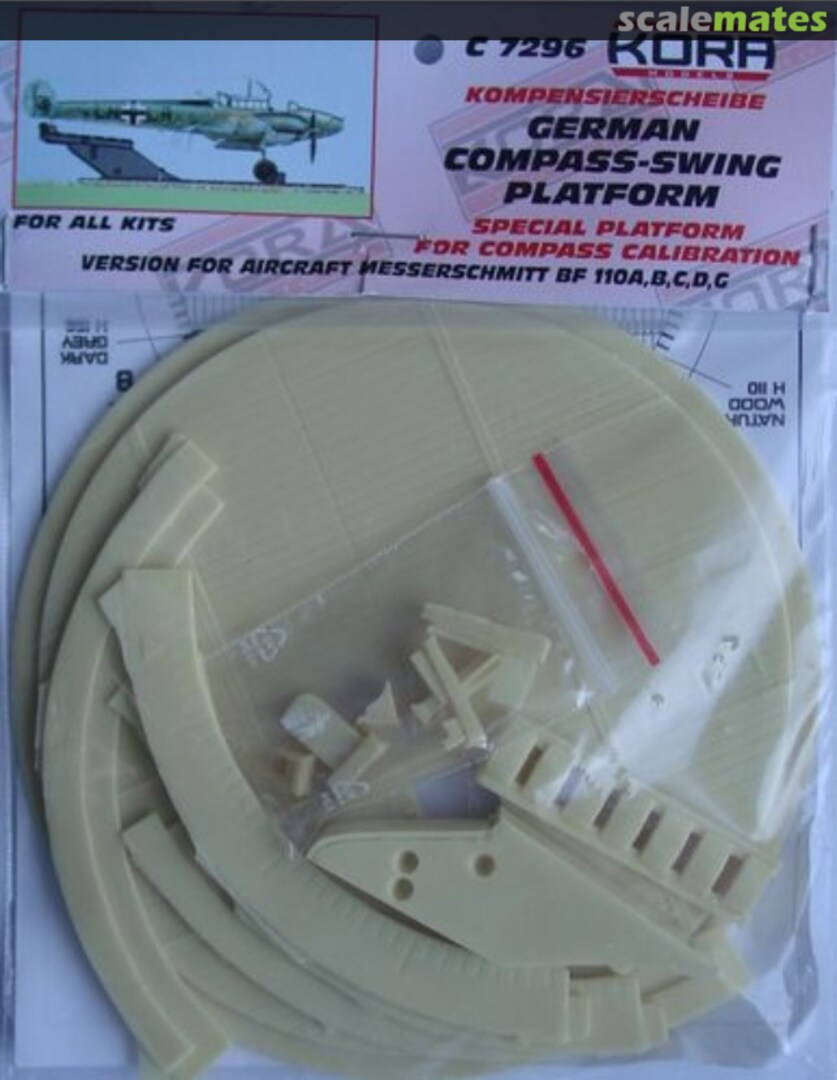 Boxart Compass-swing platform for Me Bf-110 C7296 Kora Models