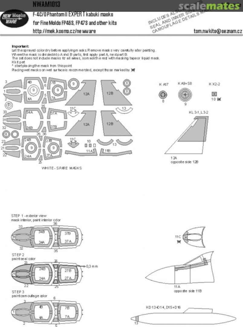 Boxart F-4C/D Phantom II EXPERT kabuki masks NWAM1013 New Ware Boxart F-4C/D Phantom II EXPERT kabuki masks NWAM1013 New Ware