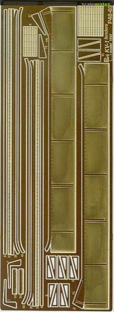 Boxart KV-1 model 1942 fenders P48-033 Part Boxart KV-1 model 1942 fenders P48-033 Part