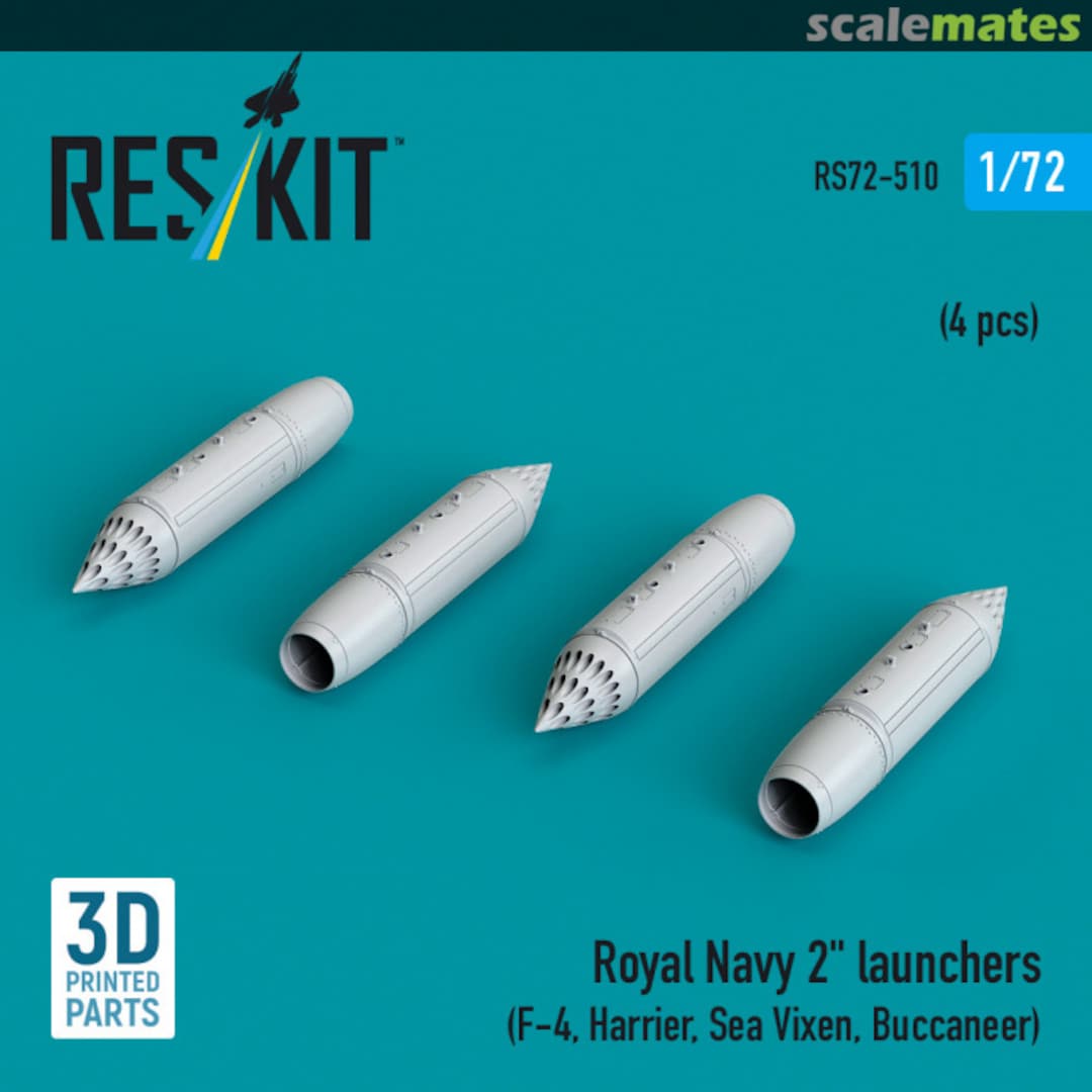Boxart Royal Navy 2" launchers (4 pcs) RS72-0510 ResKit Boxart Royal Navy 2" launchers (4 pcs) RS72-0510 ResKit