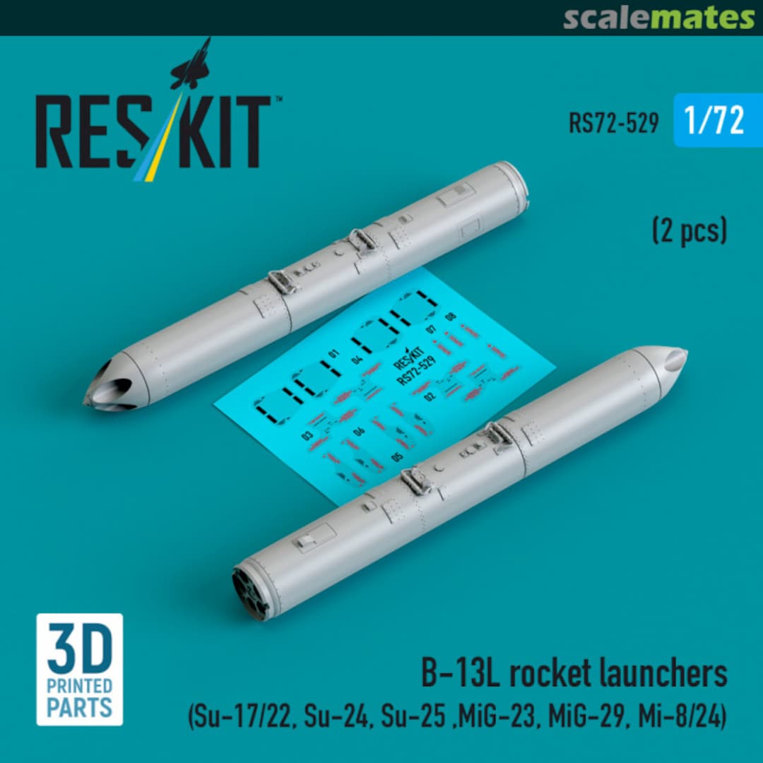 Boxart B-13L rocket launchers (2 pcs) RS72-0529 ResKit