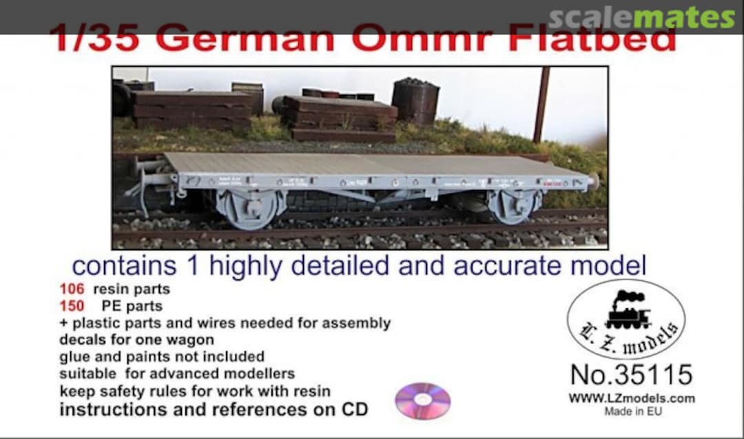 Boxart OMMR Flatbed Wagon 35115 L.Z. Models Boxart OMMR Flatbed Wagon 35115 L.Z. Models