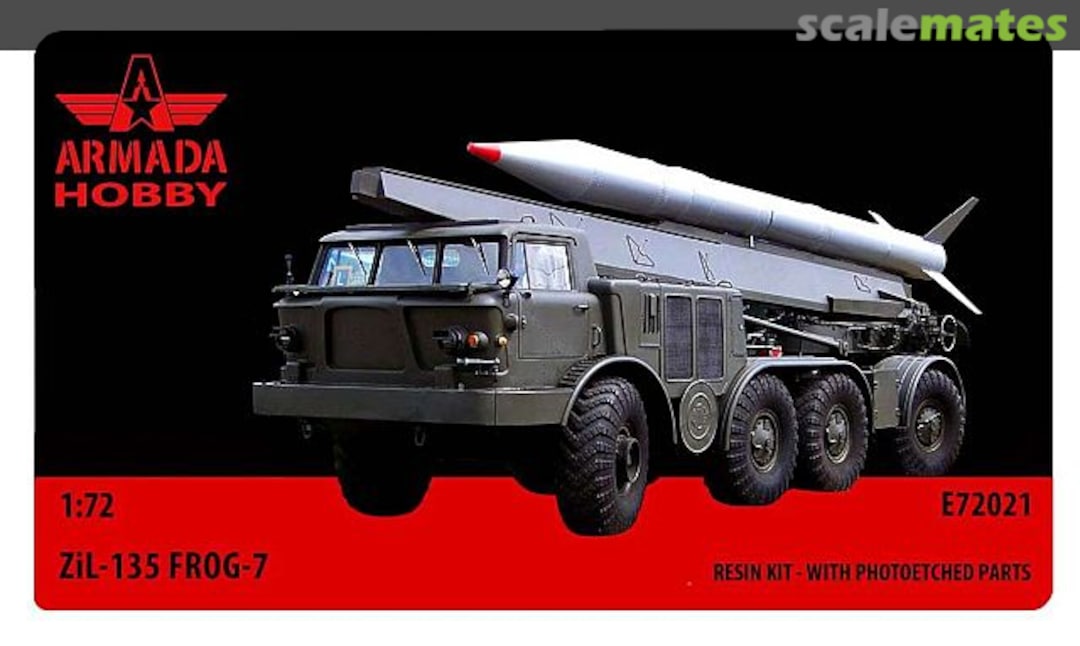 Boxart ZIL-135 FROG-7 (LUNA) 8 wheeled missile launcher E72021 Armada Hobby Boxart ZIL-135 FROG-7 (LUNA) 8 wheeled missile launcher E72021 Armada Hobby