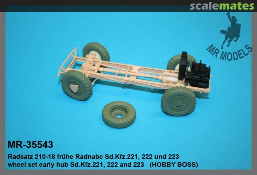 Boxart Wheel set early hub Sd.Kfz.221, 222 and 223 MR-35543 MR Modellbau Boxart Wheel set early hub Sd.Kfz.221, 222 and 223 MR-35543 MR Modellbau