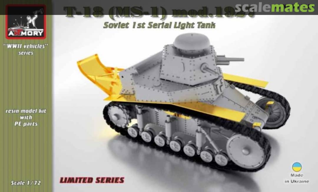 Boxart T-18 (MS-1) Soviet light tank, Armory, M72211 M72211 Armory Boxart T-18 (MS-1) Soviet light tank, Armory, M72211 M72211 Armory