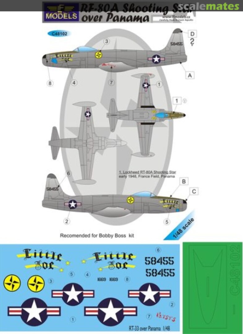 Boxart Lockheed RF-80A Shooting Star over Panama C48102 LF Models Boxart Lockheed RF-80A Shooting Star over Panama C48102 LF Models