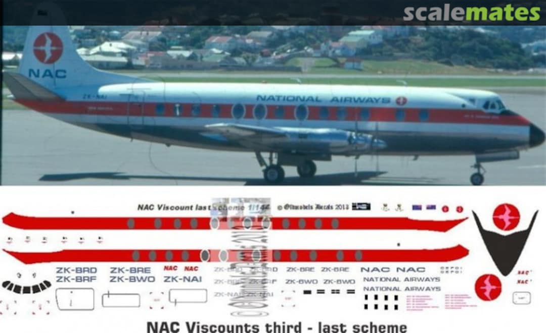 Boxart NAC Viscount 3rd scheme OMD0544 Oldmodels Decals