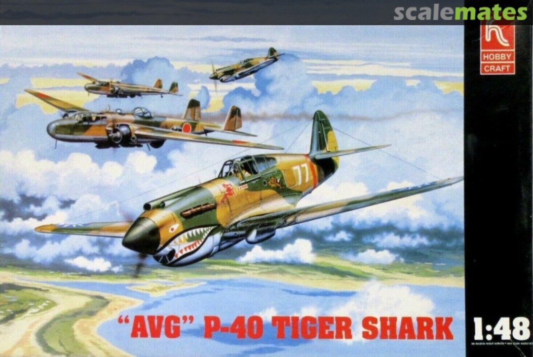 Boxart "AVG" P-40 Tiger Shark HC1451 Hobbycraft Boxart "AVG" P-40 Tiger Shark HC1451 Hobbycraft