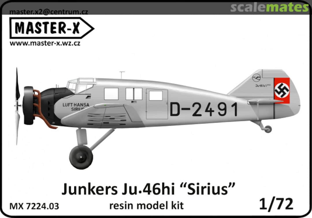 Boxart Junkers Ju.46hi "Sirius" MX 7224.03 Master-X Boxart Junkers Ju.46hi "Sirius" MX 7224.03 Master-X