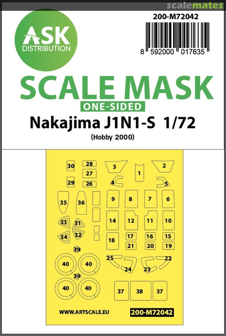Boxart Nakajima J1N1-S 200-M72042 ASK Boxart Nakajima J1N1-S 200-M72042 ASK