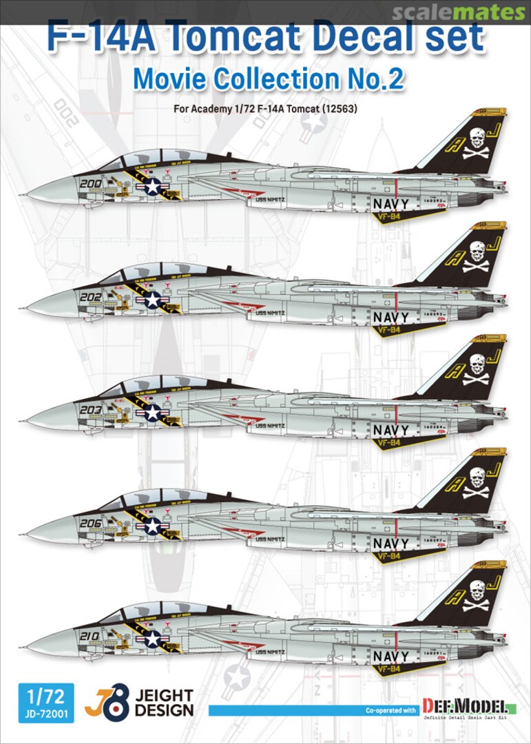 Boxart F-14A Tomcat Decal set JD-72001 Jeight Design Boxart F-14A Tomcat Decal set JD-72001 Jeight Design