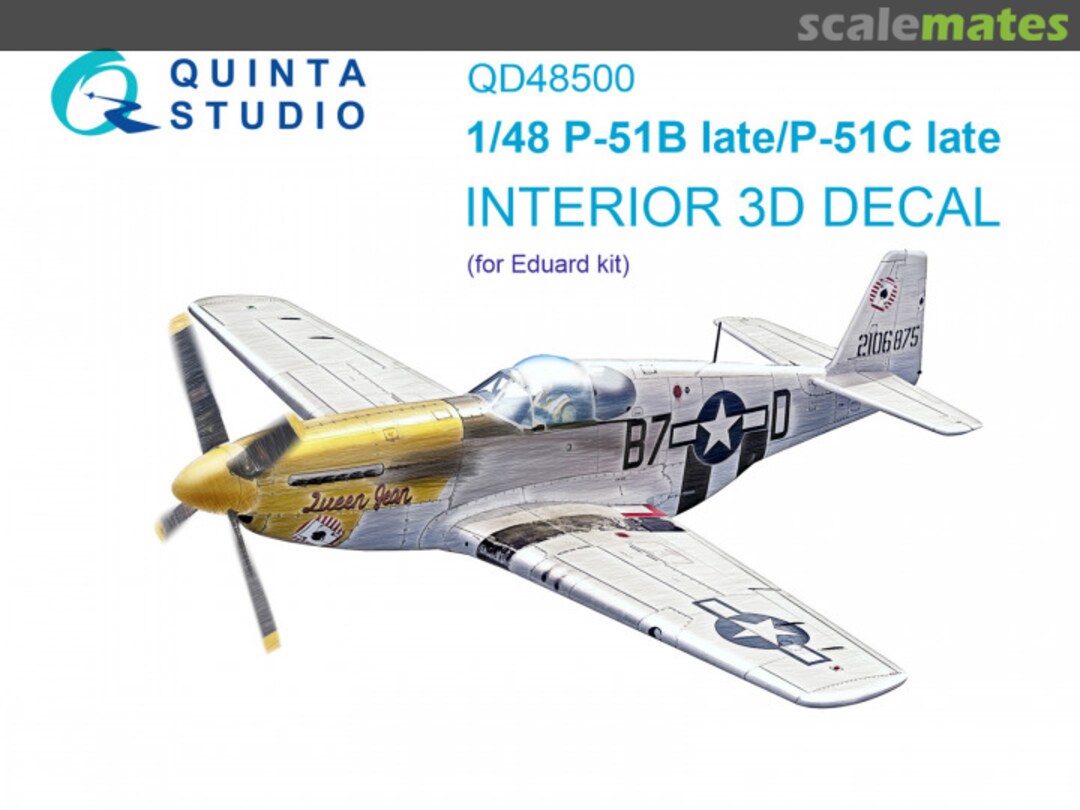 Boxart P-51B Late/P-51C Late interior 3D decals QD48500 Quinta Studio Boxart P-51B Late/P-51C Late interior 3D decals QD48500 Quinta Studio