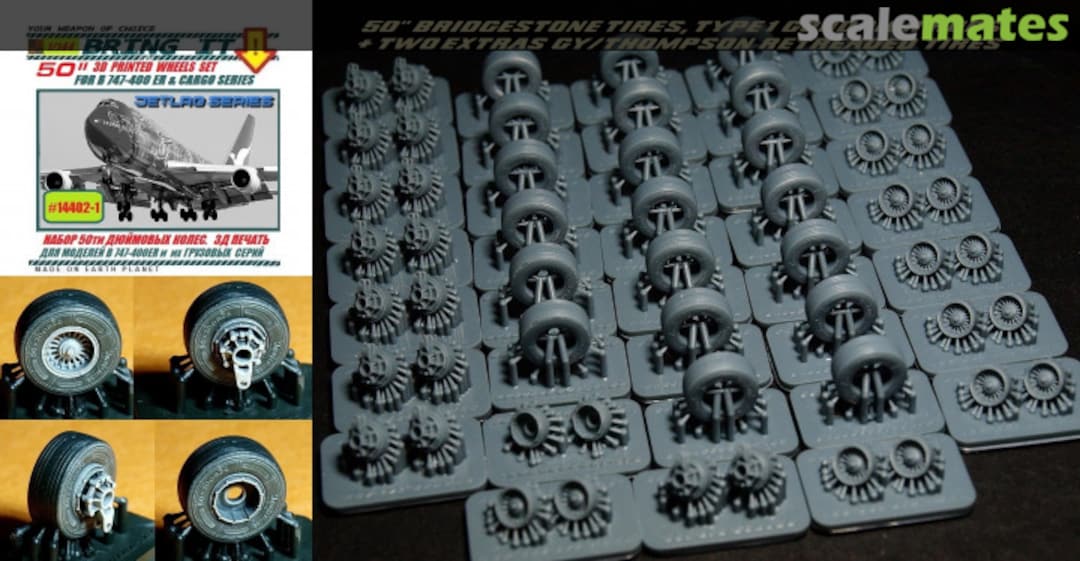 Boxart Boeing B 747-400 wheels set 14402-1 MLH/Bring It! Boxart Boeing B 747-400 wheels set 14402-1 MLH/Bring It!