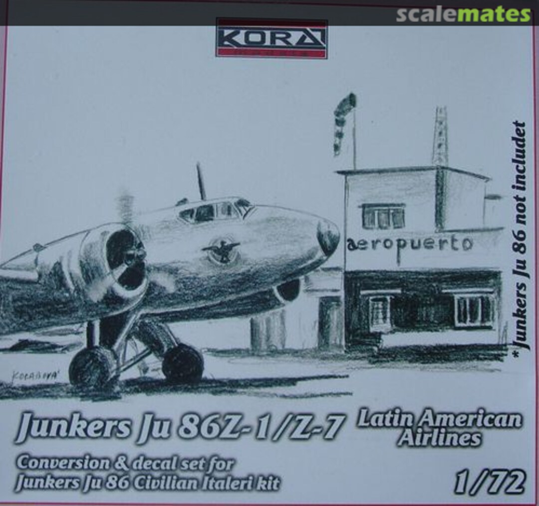 Boxart Junkers Ju 86Z-1/Z-7 Latin American Airlines C7241 Kora Models Boxart Junkers Ju 86Z-1/Z-7 Latin American Airlines C7241 Kora Models