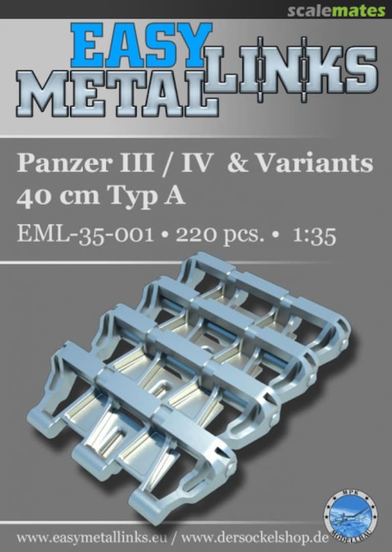 Boxart Panzer III/IV & Variants, 40cm Typ A (Metal Track) EML35-001 Easy Metal Links