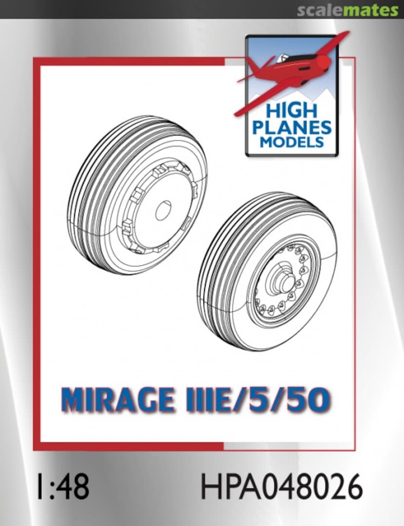 Boxart Mirage IIIE/O/5/50 WHEELS HPA048026 High Planes Models