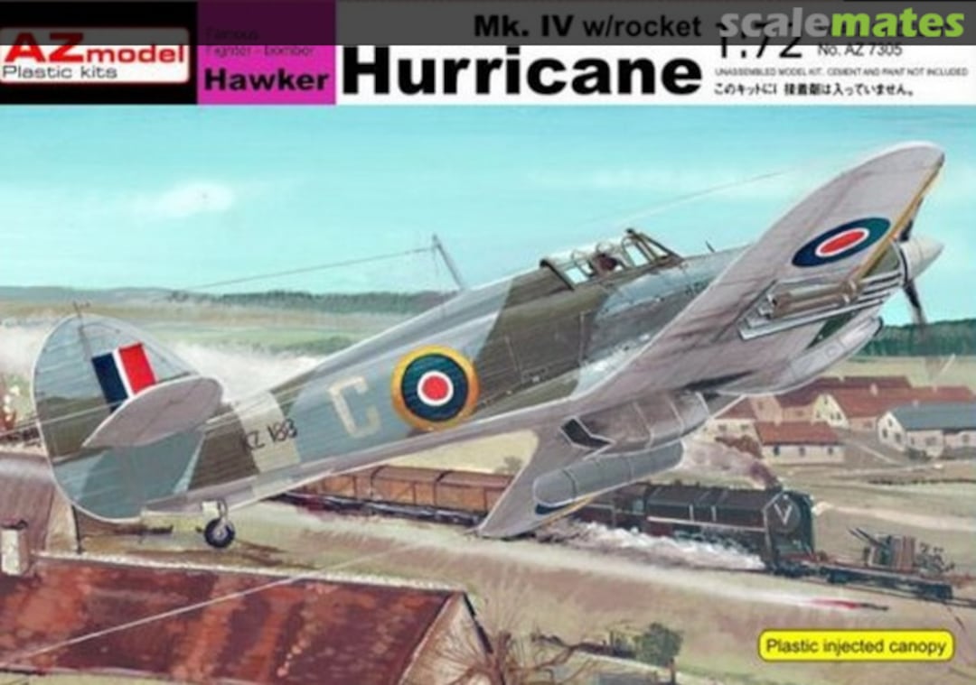 Boxart Hawker Hurricane Mk.IV w/rockets AZ7305 AZmodel