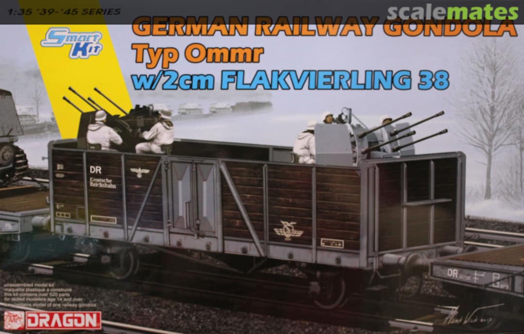 Boxart Railway Gondola Typ Ommr w/2cm Flakvierling 38 6912 Dragon