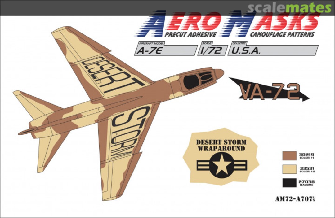 Boxart A-7E USA VA-72 Desert Storm Wraparound AM72-A707 AeroMasks Boxart A-7E USA VA-72 Desert Storm Wraparound AM72-A707 AeroMasks
