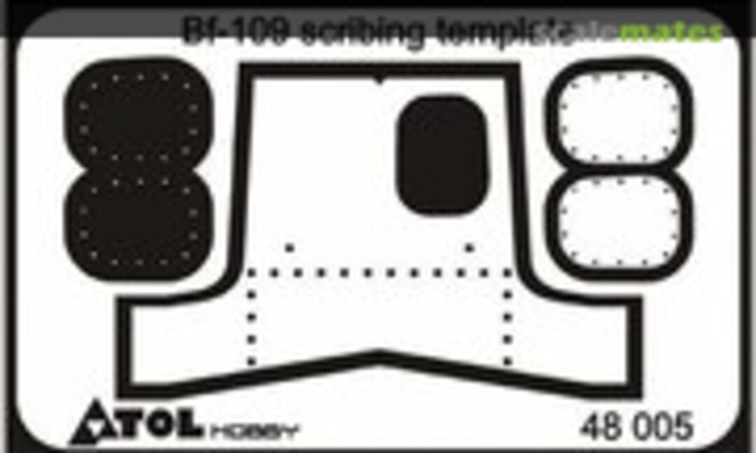 1:48 Bf-109F/G/K Master Compass Hatch Scribing Template (Atol Hobby 48005)