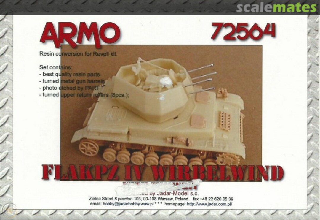 Boxart Flakpanzer IV Wirbelwind 72564 Armo Boxart Flakpanzer IV Wirbelwind 72564 Armo