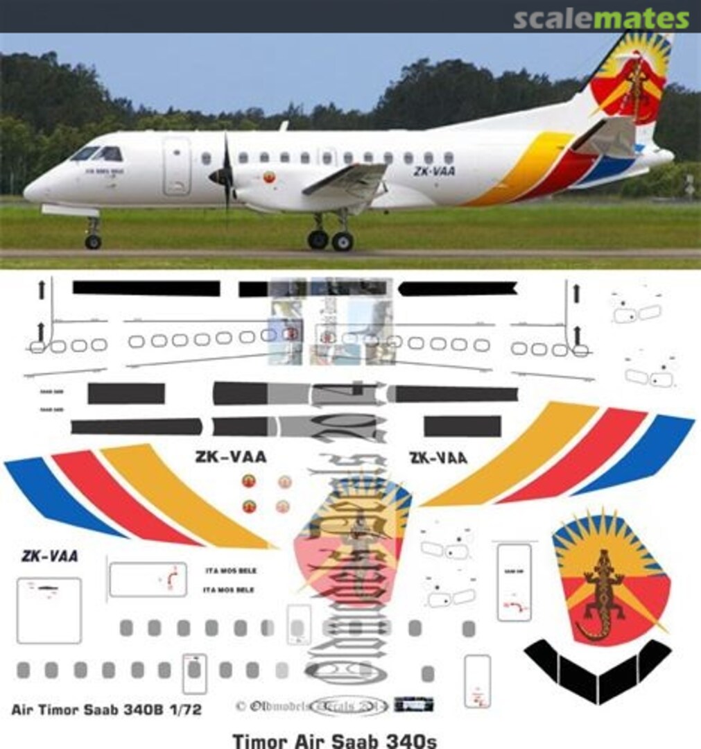 Boxart Saab340B Timor Air OMD0646 Oldmodels Decals Boxart Saab340B Timor Air OMD0646 Oldmodels Decals