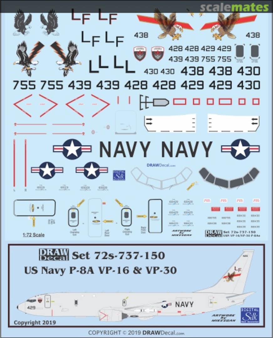 Boxart US Navy P-8A VP-16 & VP-30 72s-737-150 Draw Decal Boxart US Navy P-8A VP-16 & VP-30 72s-737-150 Draw Decal