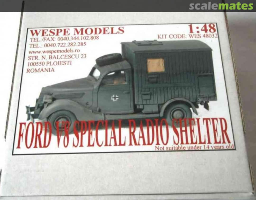 Boxart Ford V8 Special Radio Shelter WES 48032 Wespe Models Boxart Ford V8 Special Radio Shelter WES 48032 Wespe Models