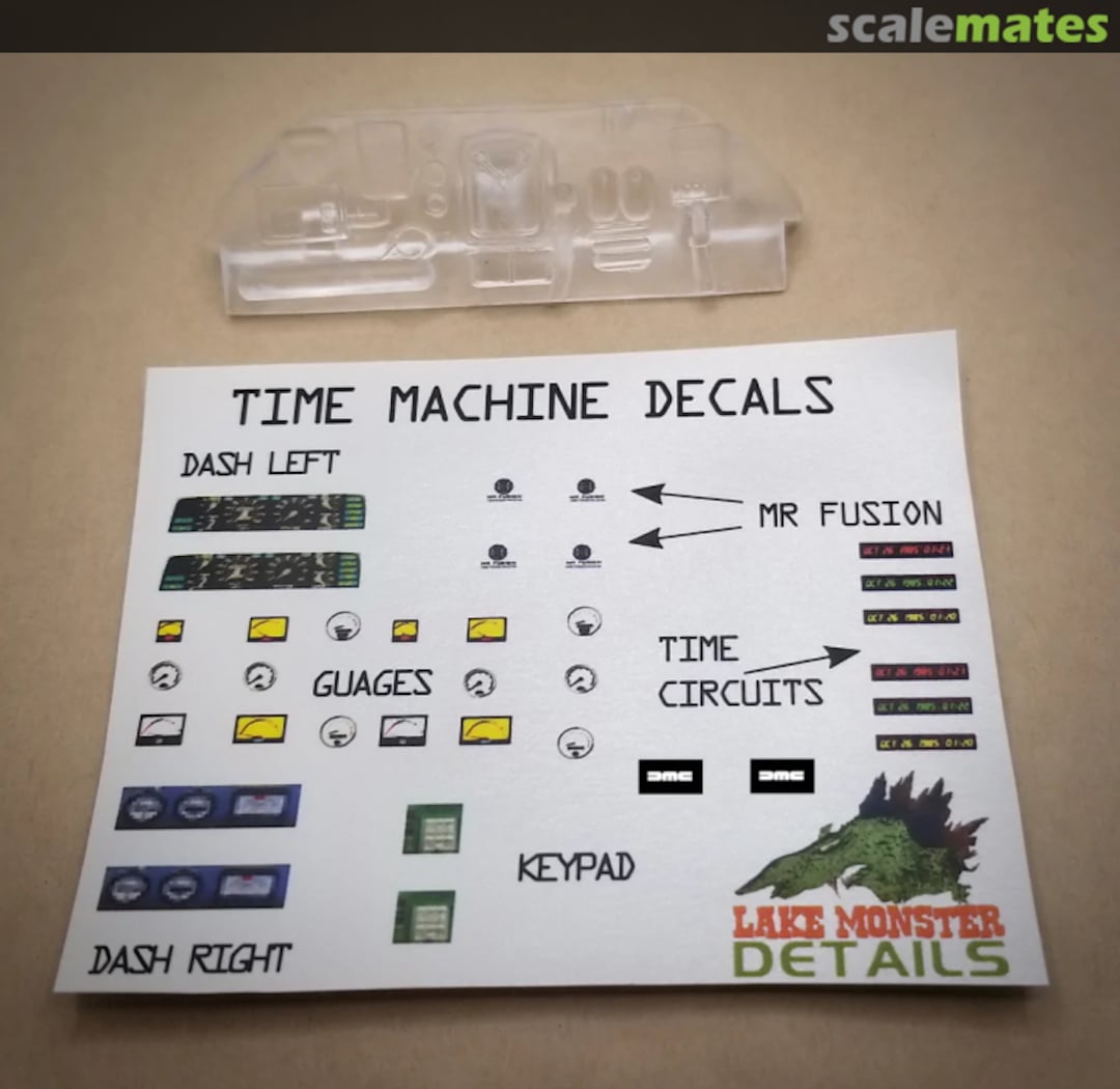 Boxart DeLorean Time Machine Accurate Flux Capacitor Panel w/ Decals  Lake Monster