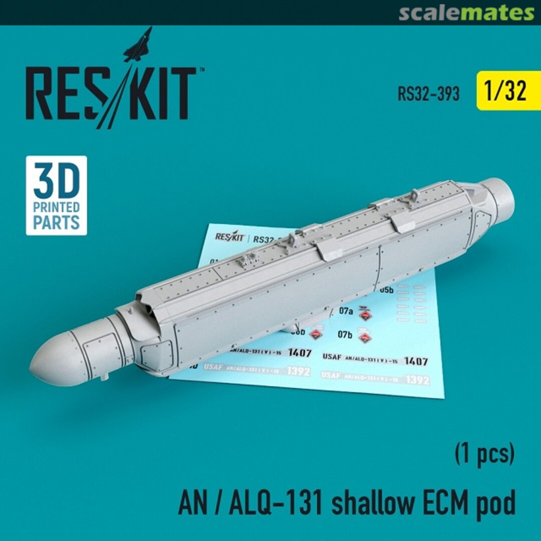 Boxart AN/ALQ-131 shallow ECM pod RS32-0393 ResKit Boxart AN/ALQ-131 shallow ECM pod RS32-0393 ResKit