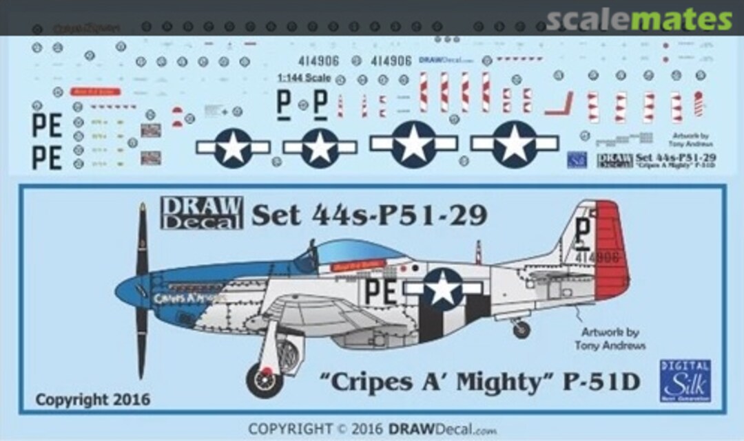 Boxart P-51D “Cripes A’ Mighty” 44-P51-29 Draw Decal Boxart P-51D “Cripes A’ Mighty” 44-P51-29 Draw Decal