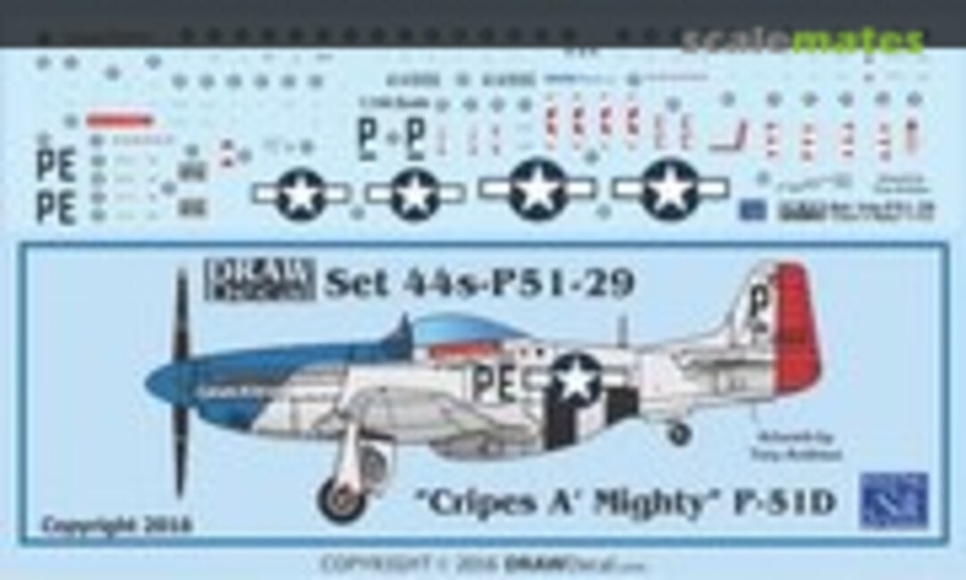 1:144 P-51D “Cripes A’ Mighty” (Draw Decal 44-P51-29) 44-P51-29