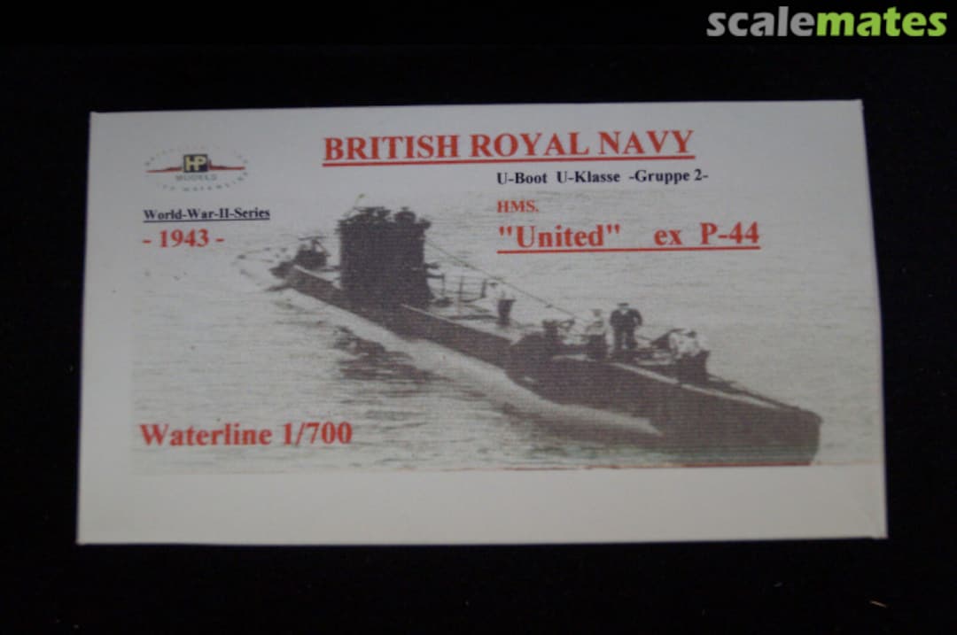 Boxart U-Boot U-Klasse - Gruppe 2- HMS "United" ex P-44 WW II-WL-GB-081 HP-Models