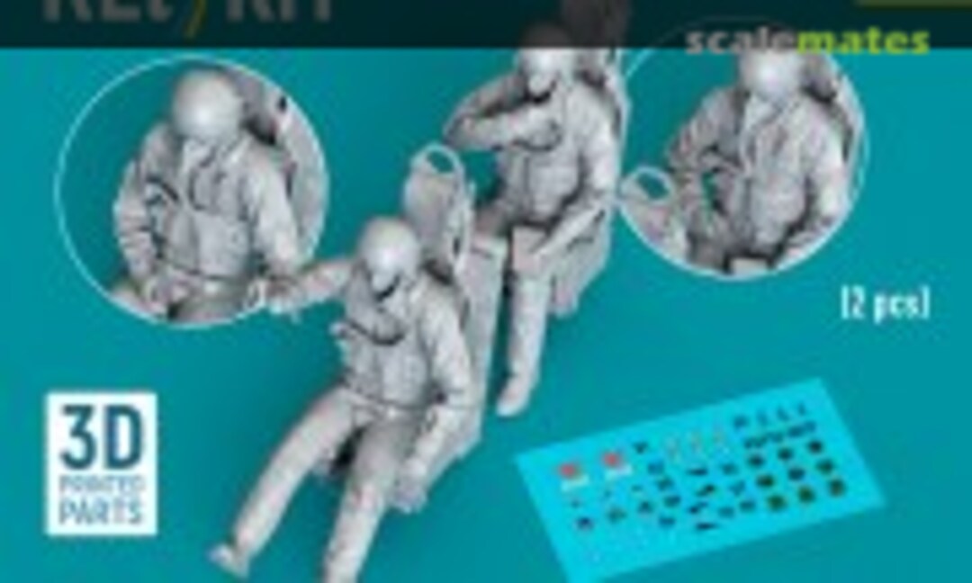 1:32 OV-10D Bronco pilots sitting in ejection seats (2 pcs) (3D Printed) (ResKit RSF32-0077) RSF32-0077