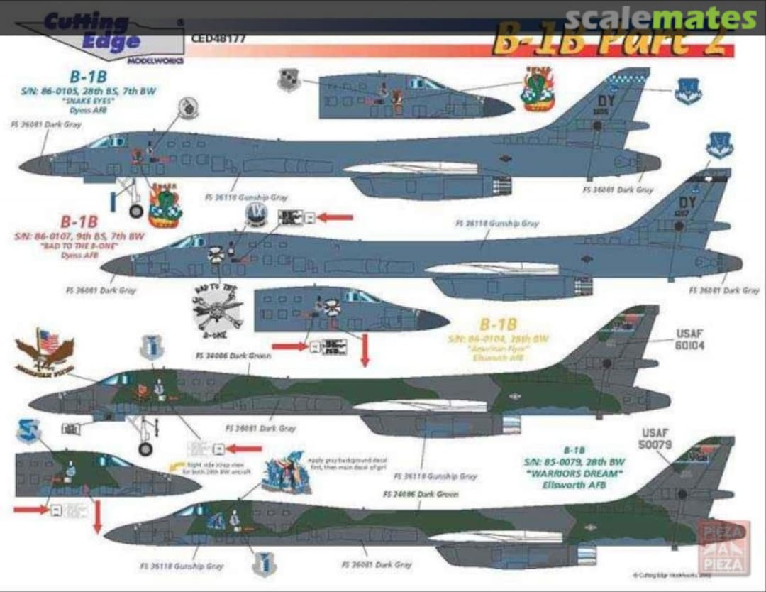 Boxart B-1B: Painted Bones Part 2 CED72177 Cutting Edge Modelworks Boxart B-1B: Painted Bones Part 2 CED72177 Cutting Edge Modelworks