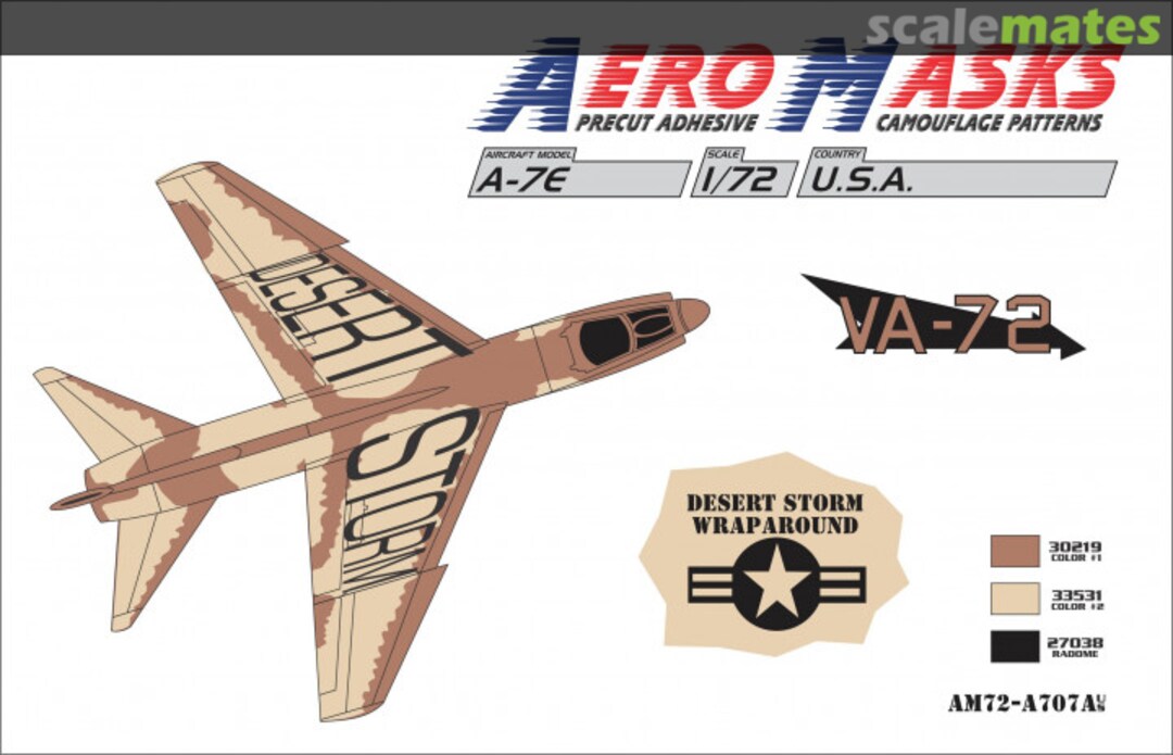 Boxart A-7E USA VA-72 Desert Storm Wraparound AM72-A707A AeroMasks Boxart A-7E USA VA-72 Desert Storm Wraparound AM72-A707A AeroMasks