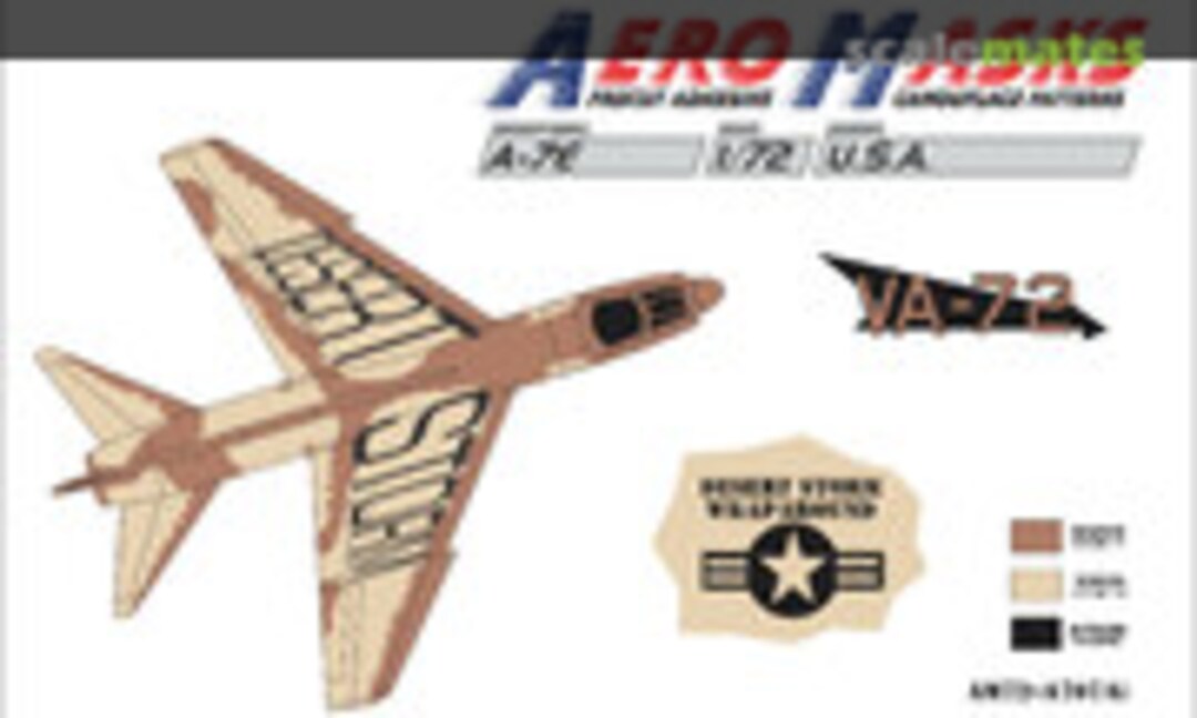 1:72 A-7E USA VA-72 Desert Storm Wraparound (AeroMasks AM72-A707A) AM72-A707A