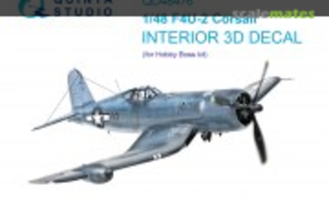 1:48 F4U-2 Corsair interior 3D decals (Quinta Studio QD48476) QD48476