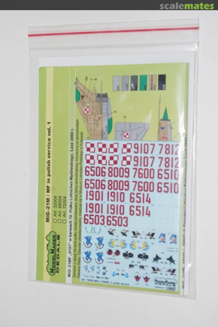 Boxart MiG-21M/MF in Polish service vol.1 D72004 ModelMaker Boxart MiG-21M/MF in Polish service vol.1 D72004 ModelMaker