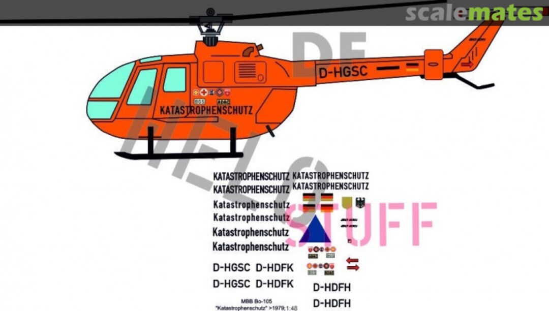 Boxart MBB Bo-105C "Katastrophenschutz" DF10248 DF HeloStuff