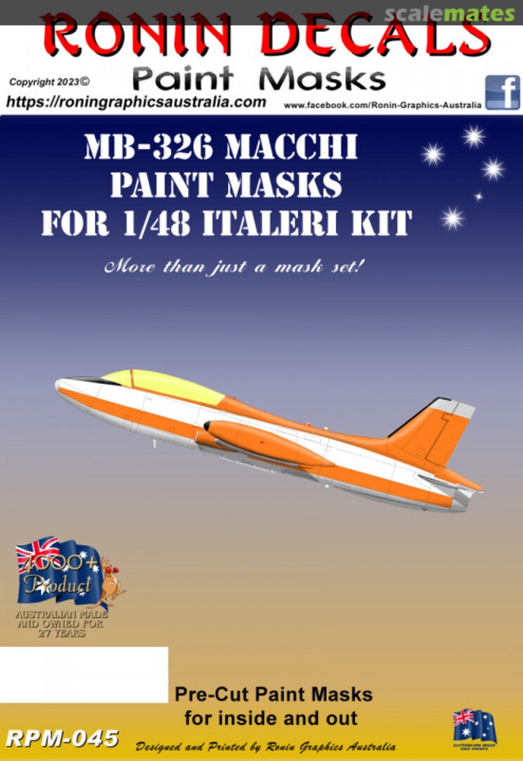 Boxart MB-326 Macchi Paint Masks RPM-045 Ronin Decals Boxart MB-326 Macchi Paint Masks RPM-045 Ronin Decals