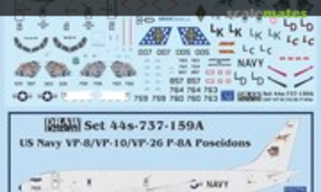 1:144 US Navy VP-8 / VP-10 / VP-26 P-8As Poseidons (Draw Decal 44-737-159A) 44-737-159A