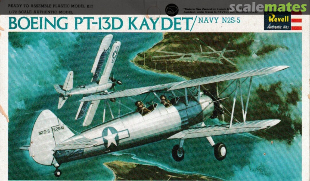 Boxart Boeing PT-13D Kaydet / Navy N2S-5 P-649 Revell/New Zealand